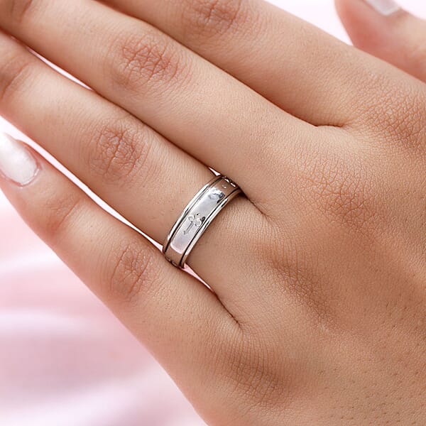 D'Joy Spinner Band Ring In Sterling Silver (4.85 Grams)