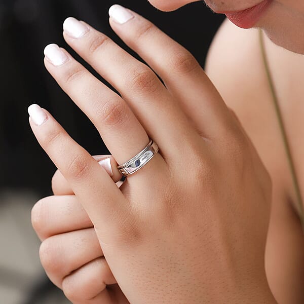 D'Joy Spinner Band Ring In Sterling Silver (4.85 Grams)