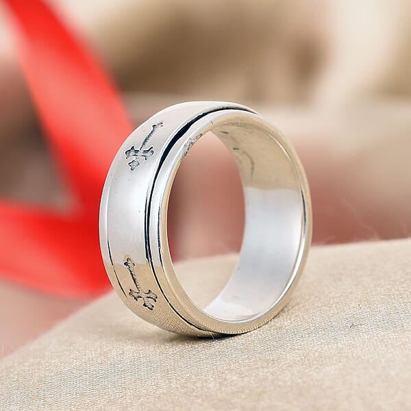 D'Joy Spinner Band Ring In Sterling Silver (4.85 Grams)