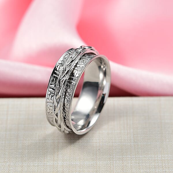 D'Joy Spinner Band Ring In Sterling Silver 6.30 Grams