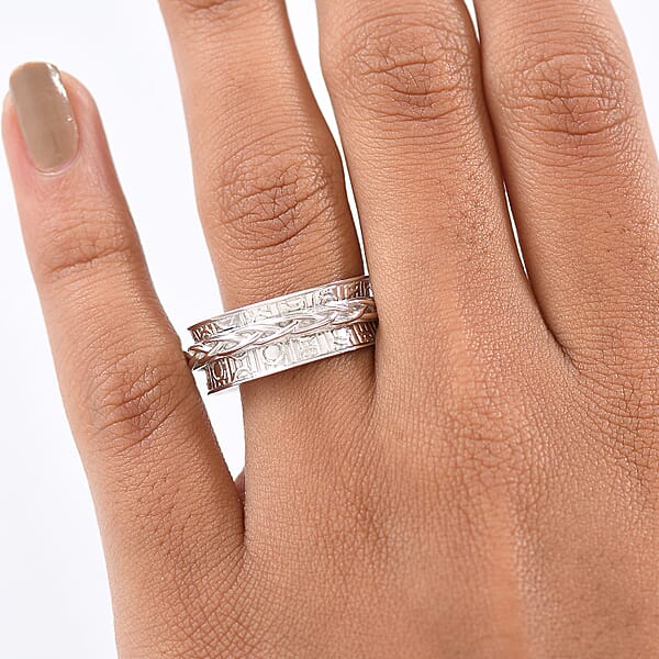 D'Joy Spinner Band Ring In Sterling Silver 6.30 Grams