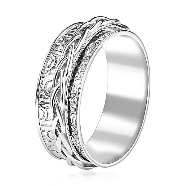 D'Joy Spinner Band Ring In Sterling Silver 6.30 Grams
