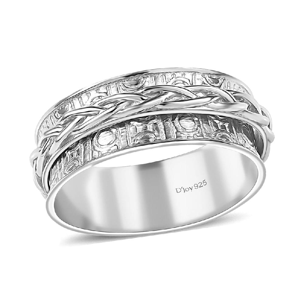 D'Joy Spinner Band Ring in Sterling Silver 6.30 Grams