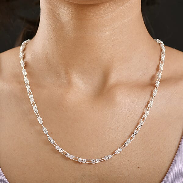 D'Joy Sterling Silver Necklace (20 Inches) (15.90 Grams)