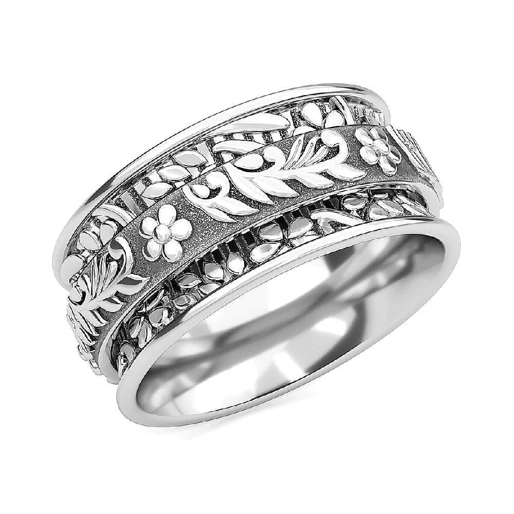 D'Joy Sterling Silver Spinner Band Ring 6.35 Grams