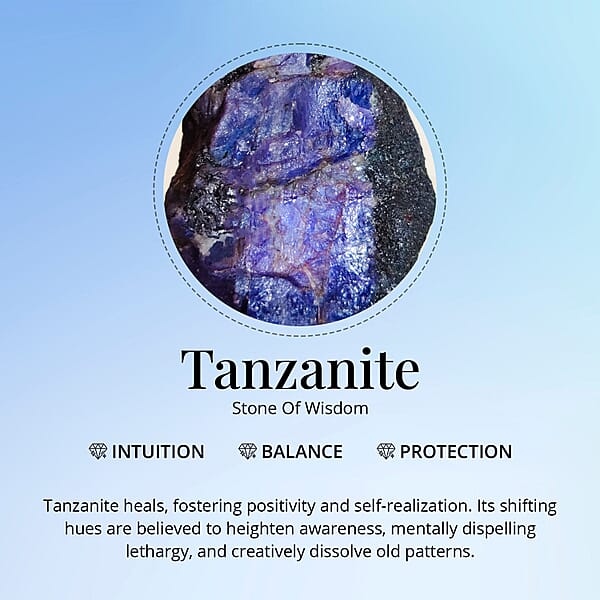 D'Joy Tanzanite Solitaire Stud Earrings In Platinum Over Sterling Silver 1.10 Ctw (Del. In 10-12 Days)
