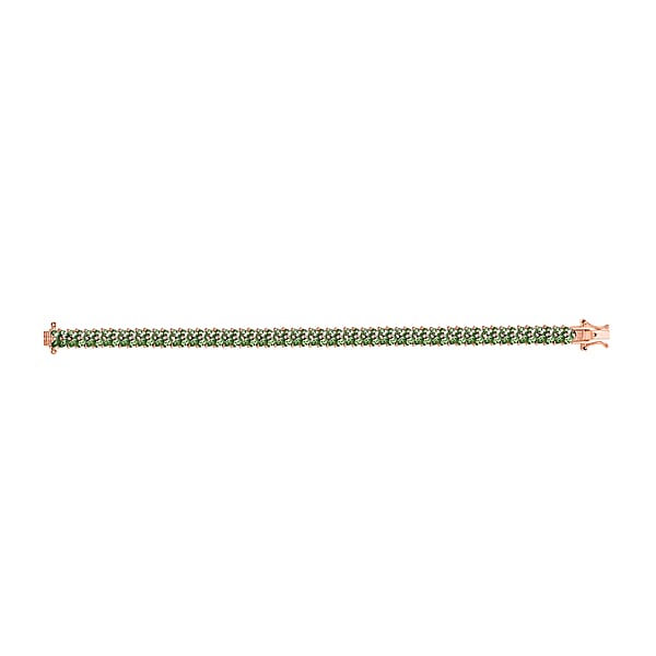 D'Joy Tsavorite Garnet 10.20 Ctw Bracelet In 18K Vermeil Rose Gold Over Sterling Silver (7.25 In)