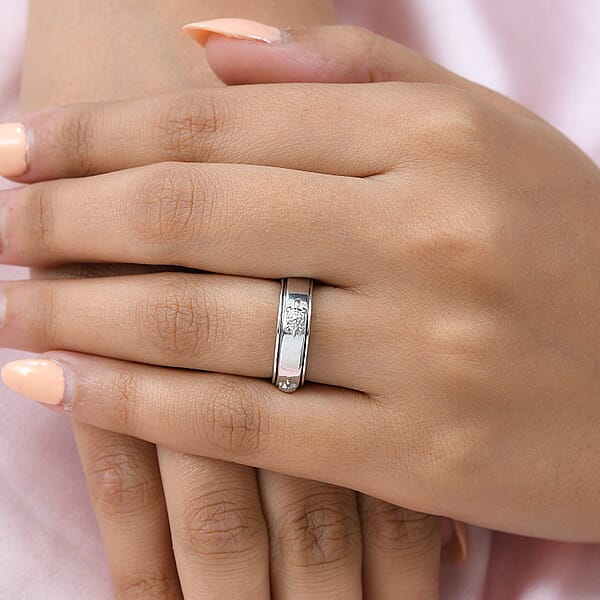 D'Joy Turtle Band Spinner Ring In Sterling Silver 5 Grams