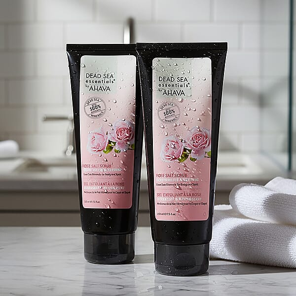 Dead Sea Essentials By AHAVA Set Of 2 Salt Scrubs (2x 7.5oz) Rose