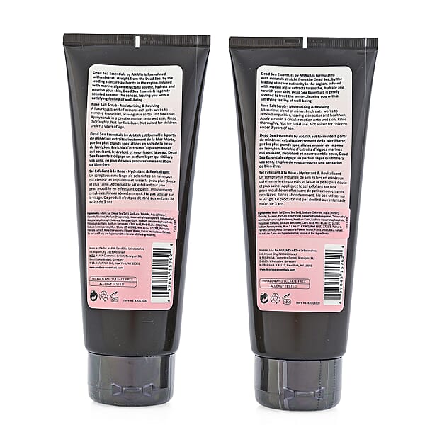 Dead Sea Essentials By AHAVA Set Of 2 Salt Scrubs (2x 7.5oz) Rose
