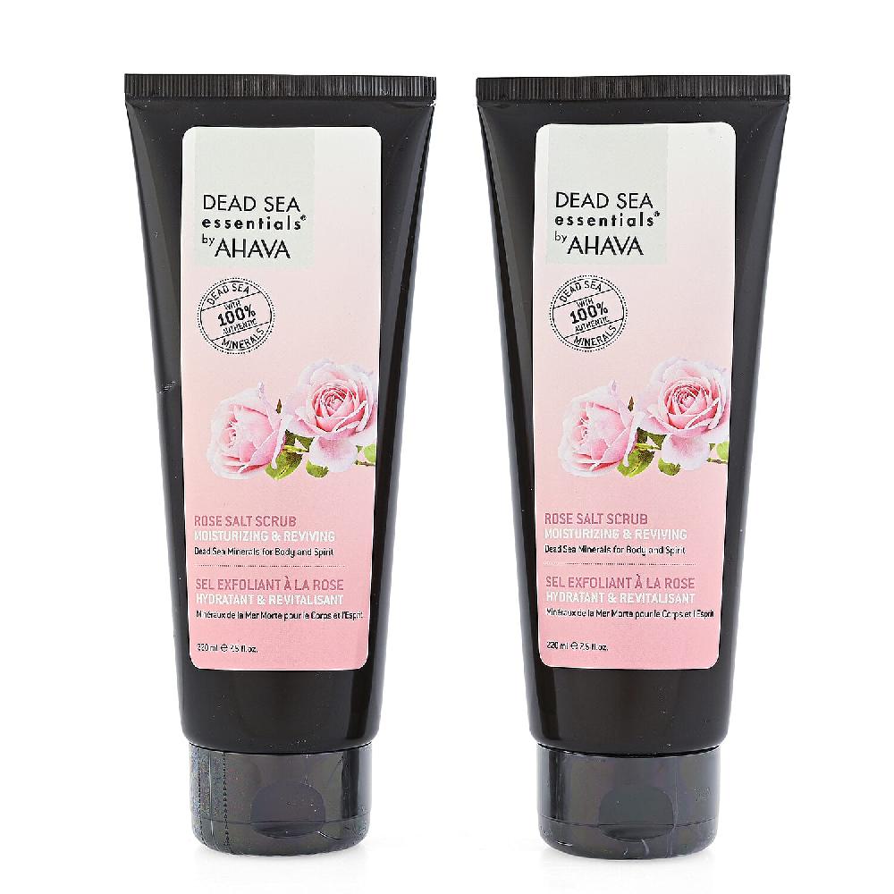 Dead Sea Essentials by AHAVA Set of 2 Salt Scrubs (2x 7.5oz) Rose
