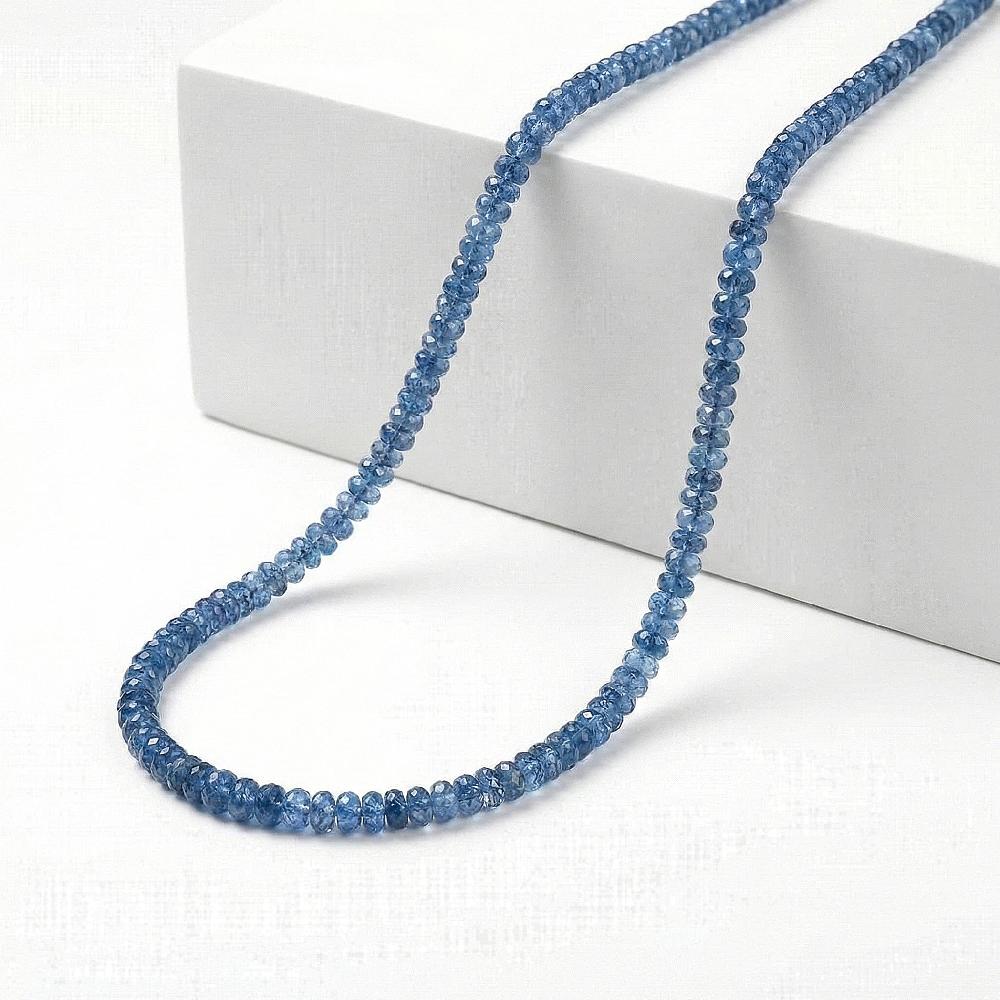 Deanna's Birthday Special Rhapsody AAAA Santa Maria Aquamarine Beaded Graduation Necklace 950 Platinum Necklace 18 Inch Necklace 68.10 ctw