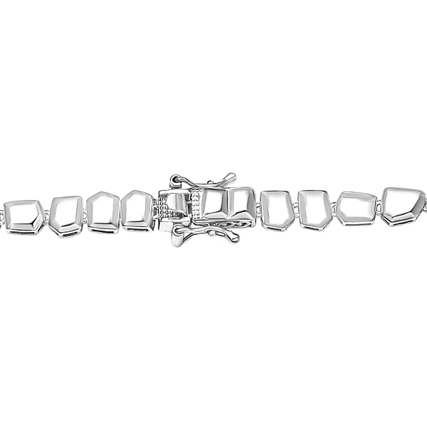Designer Inspired Necklace In Rhodium Over Sterling Silver 42 Grams 20 Inches (Del. In 10-12 Days)