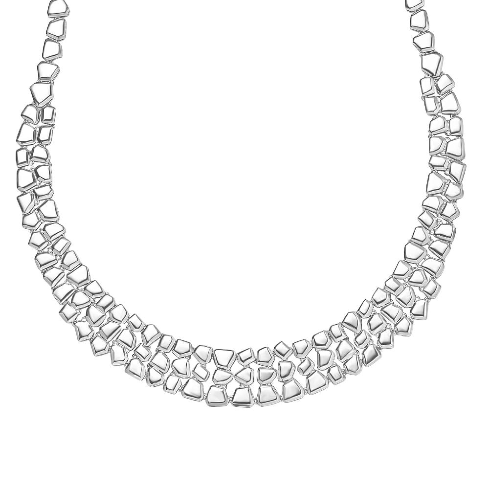 Designer Inspired Necklace in Rhodium Over Sterling Silver 42 Grams 20 Inches (Del. in 10-12 Days)
