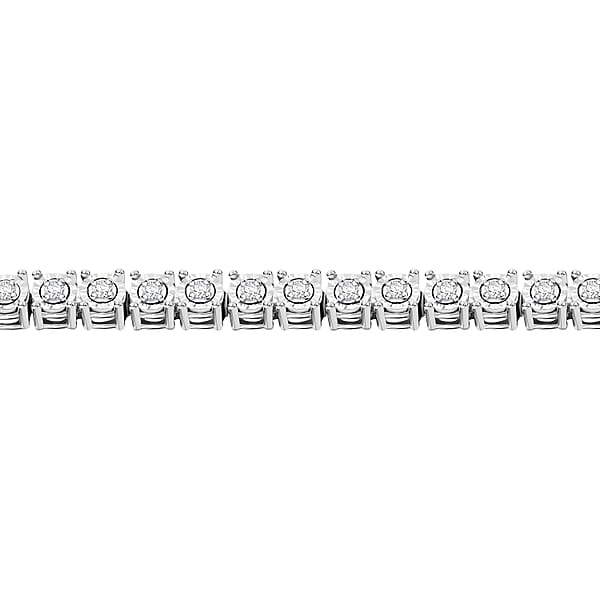 Diamond 0.50 Ctw Tennis Bracelet In Sterling Silver (7.00 In)