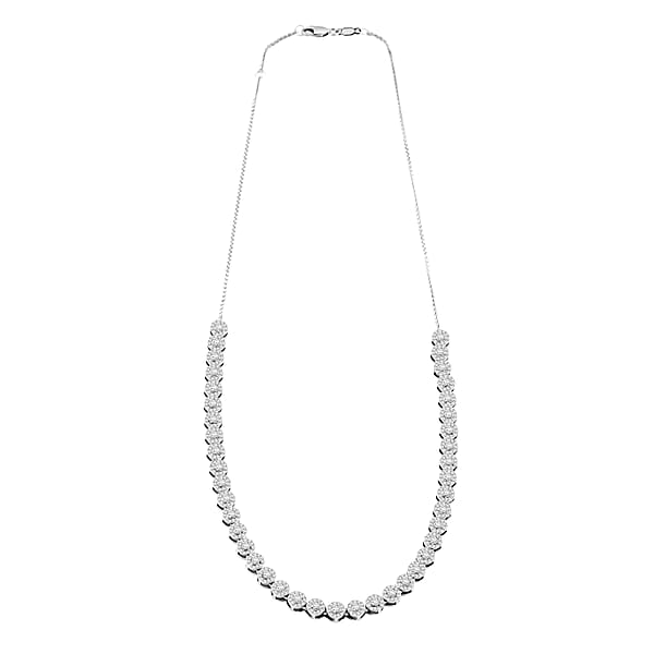 Diamond 3.00 Ctw Necklace In 14K White Gold 18 Inches 11.85 Grams