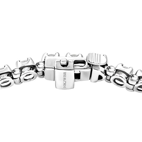 Diamond 3.05 Ctw Bracelet In 10K White Gold 8.10 Grams (7.25 In)