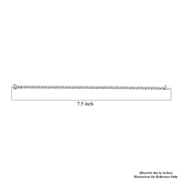 Diamond 3.05 Ctw Bracelet In 10K White Gold 8.10 Grams (7.25 In)