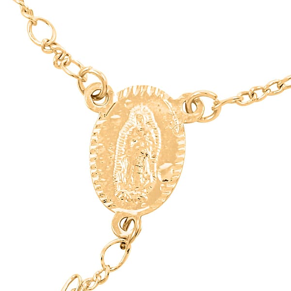 Diamond-Cut Beaded Necklace 21 Inches In Goldtone