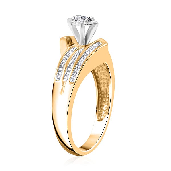Diamond G-H I3 0.50 Ctw Ring In 10K Yellow Gold