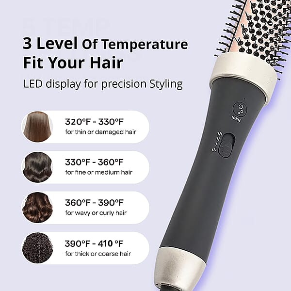 Disstar Heated Round Brush (Straightener Curler & Comb)