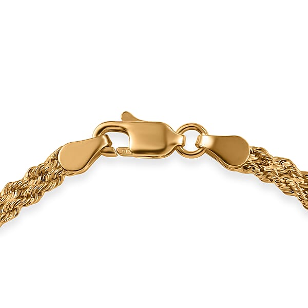 Double Row Rope Bracelet In 22K Yellow Gold (7.25 In) 4.70 Grams