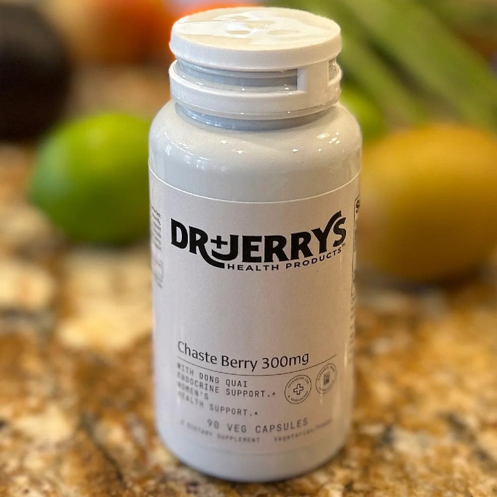 Dr. Jerry's Chaste Berry with Dong Quai Dietary Supplement (90 Vegan capsules)