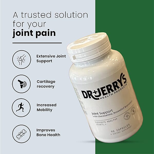 Dr. Jerry's Joint Support With Glucosamine Boswellin And Bromelain Dietary Supplement (90 Capsules)