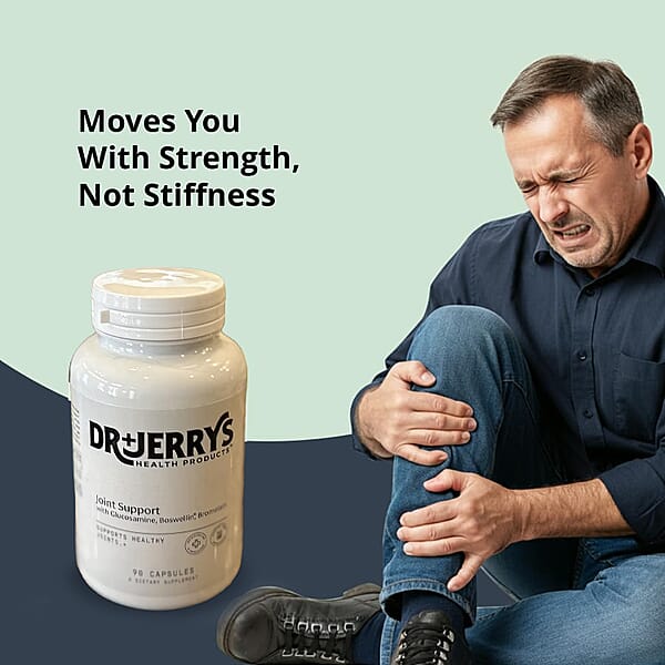 Dr. Jerry's Joint Support With Glucosamine Boswellin And Bromelain Dietary Supplement (90 Capsules)