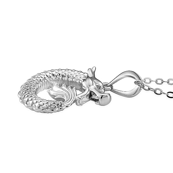 Dragon Pendant Necklace In 950 Platinum 5.97 Grams 18 Inches