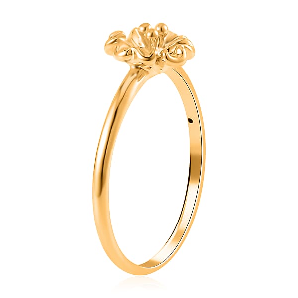 Electroform 24K Yellow Gold Floral Ring 1 Gram
