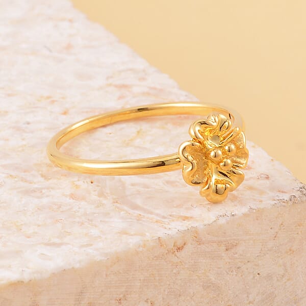 Electroform 24K Yellow Gold Floral Ring 1 Gram