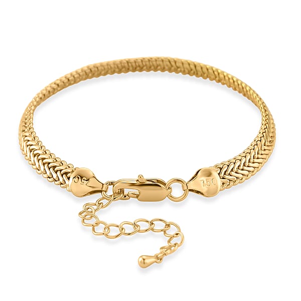 Elegant Woven Chain Bracelet In Goldtone (7.5-9.5In) (7.50 In)