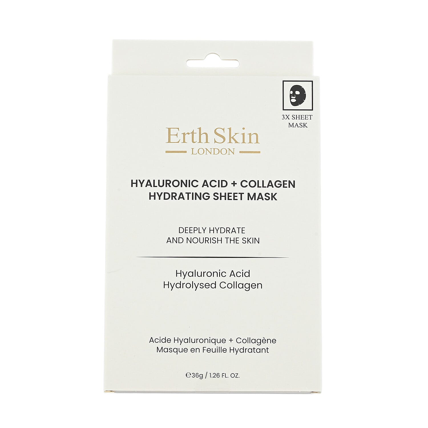 Erth Skin London Hyaluronic Acid & Collagen Mask - 3 sheets