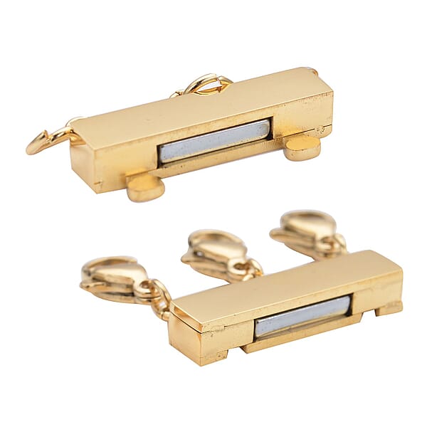 EverTrue 3 Row Layering Lock In ION Plated YG RG And Stainless Steel With 3pcs Lobster Locks (22.30 G) Tarnish-Free Waterproof Sweat Proof Jewelry