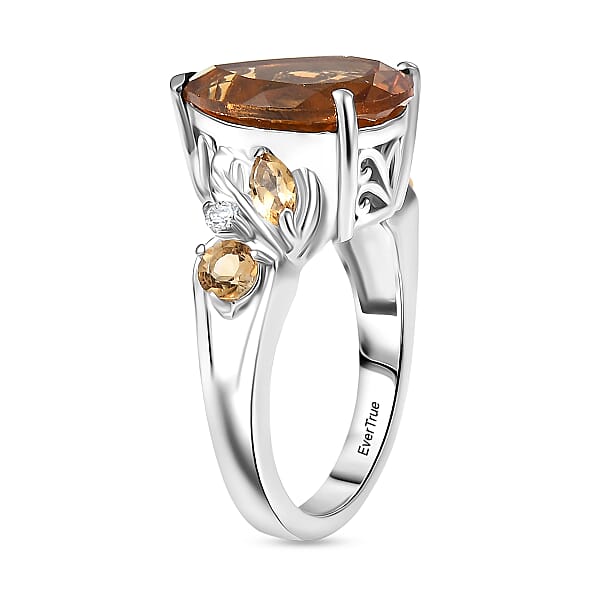 EverTrue Autumn Alexite Multi Gemstone Ring In Platinum Bond 5.75 Ctw
