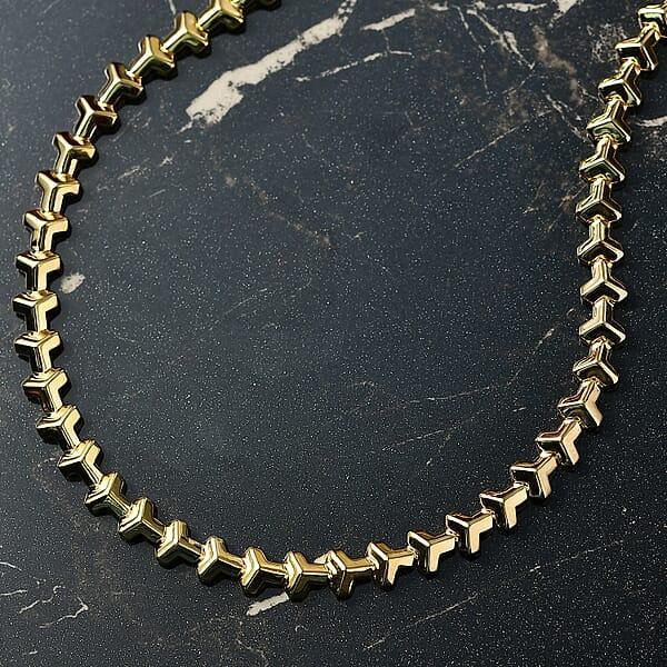 EverTrue Bronzella Collection Arrow Of Amour Necklace In 18K YG Plated Bronze 18 Inches