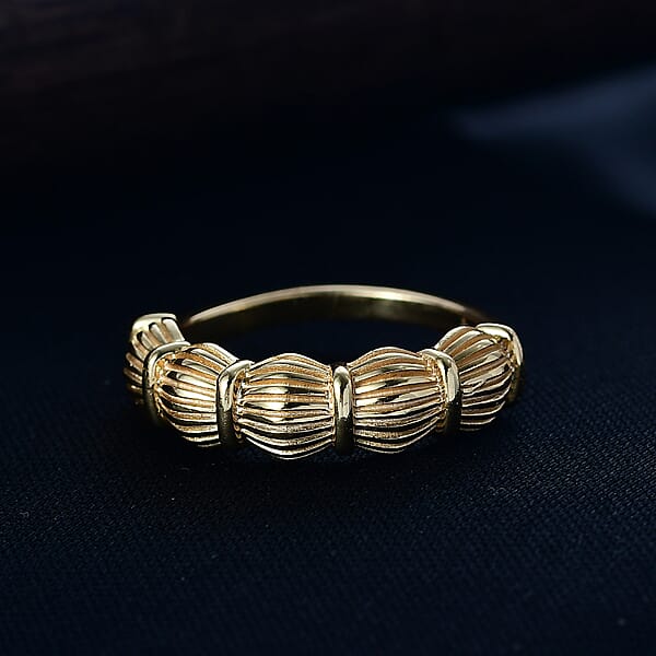 EverTrue Bronzella Collection Band Ring In 18K Yellow Gold Plated Bronze