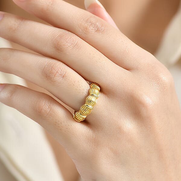 EverTrue Bronzella Collection Band Ring In 18K Yellow Gold Plated Bronze