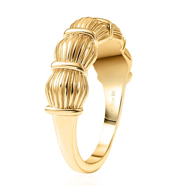 EverTrue Bronzella Collection Band Ring In 18K Yellow Gold Plated Bronze