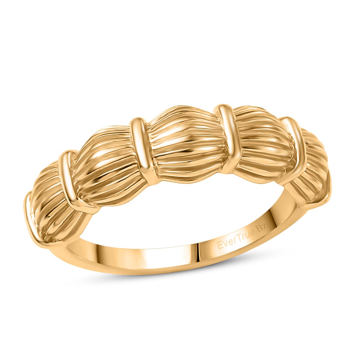 EverTrue Bronzella Collection Band Ring in 18K Yellow Gold Plated Bronze