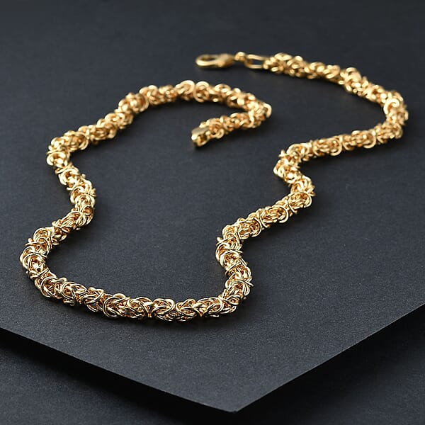 EverTrue Bronzella Collection Byzantine Chain Necklace In 18K YG Plated Bronze 20 Inches