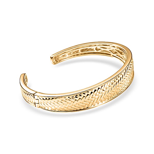 EverTrue Bronzella Collection Cuff Bangle Bracelet In 18K YG Plated Bronze (6.50 In)