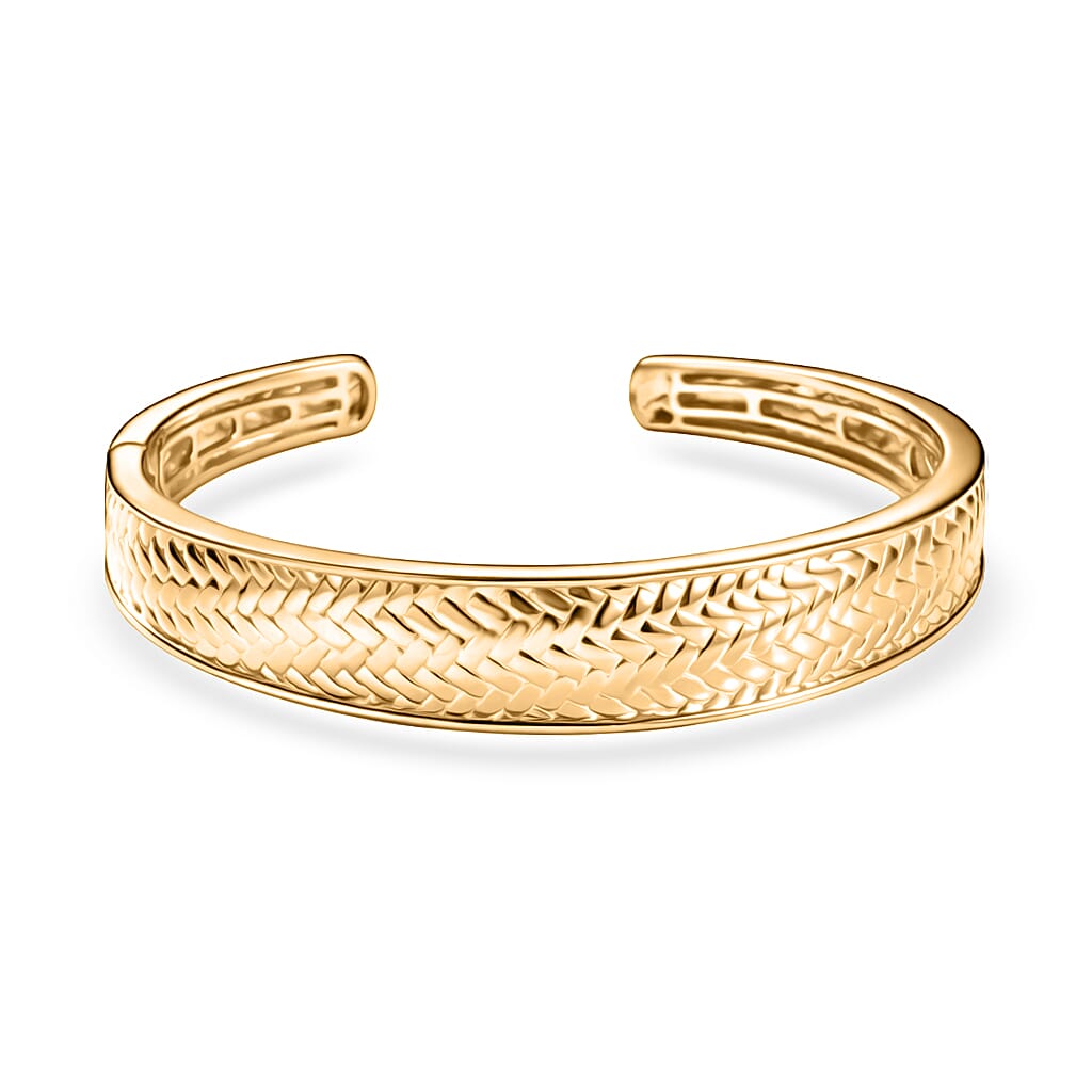 EverTrue Bronzella Collection Cuff Bangle Bracelet in 18K YG Plated Bronze (6.50 In)