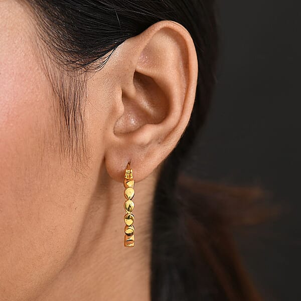 EverTrue Bronzella Collection Dewdrop Hoop Earrings In 18K YG Plated Bronze