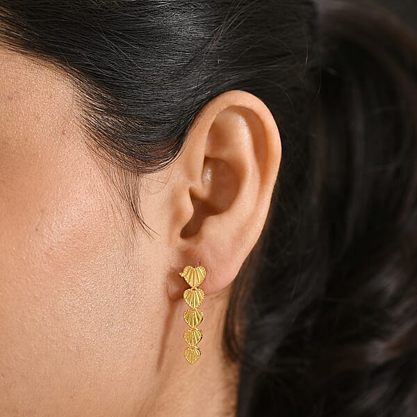 EverTrue Bronzella Collection Facny Earrings In 18K Yellow Gold Plated Bronze