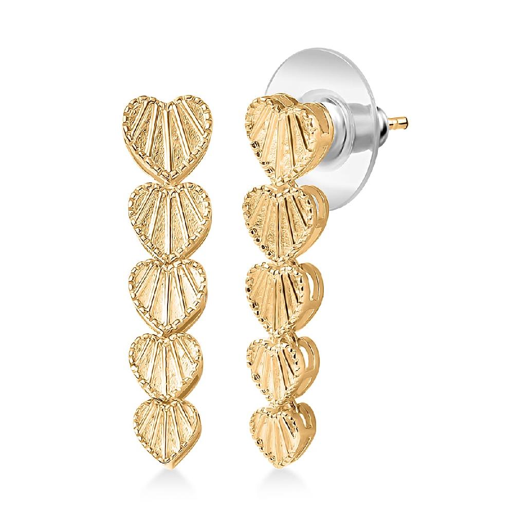 EverTrue Bronzella Collection Facny Earrings in 18K Yellow Gold Plated Bronze