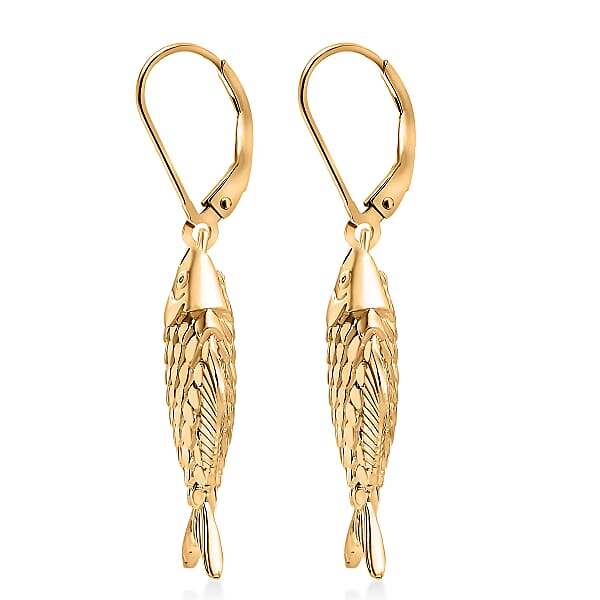 EverTrue Bronzella Collection Fish Earrings In 18K YG Plated Bronze
