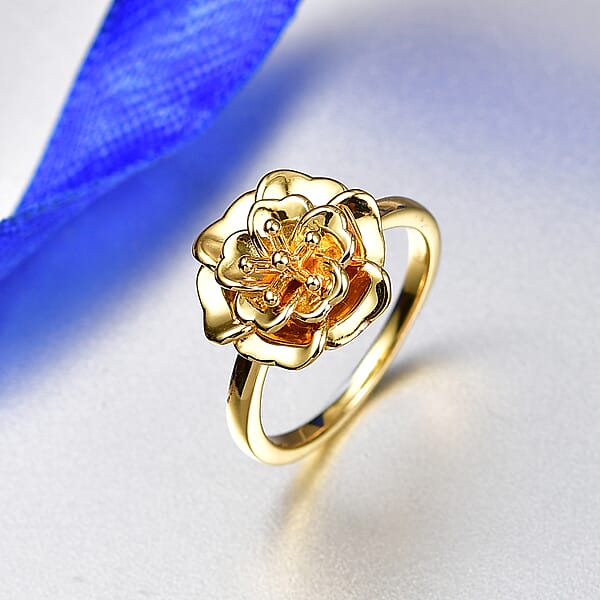 EverTrue Bronzella Collection Floral Ring In 18K YG Plated Bronze