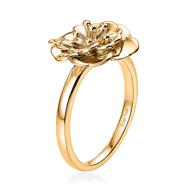 EverTrue Bronzella Collection Floral Ring In 18K YG Plated Bronze